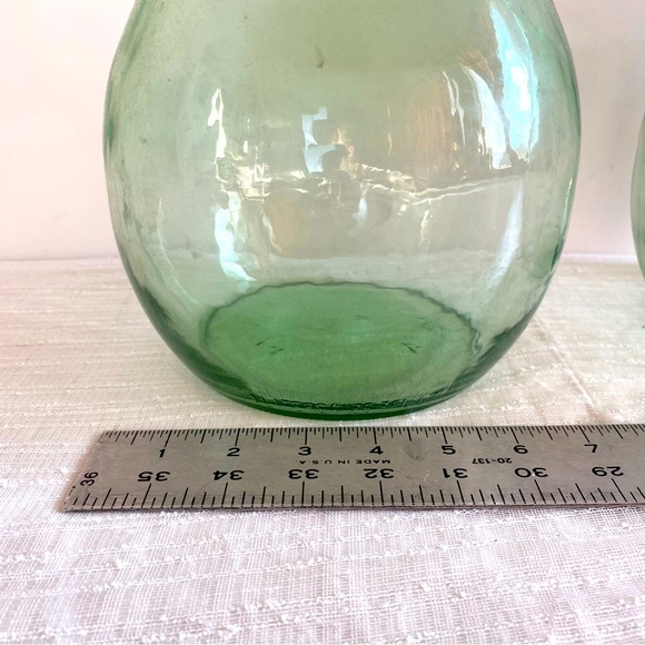 Pair Green Glass 4 Litre Bottles - Picture 7 of 7